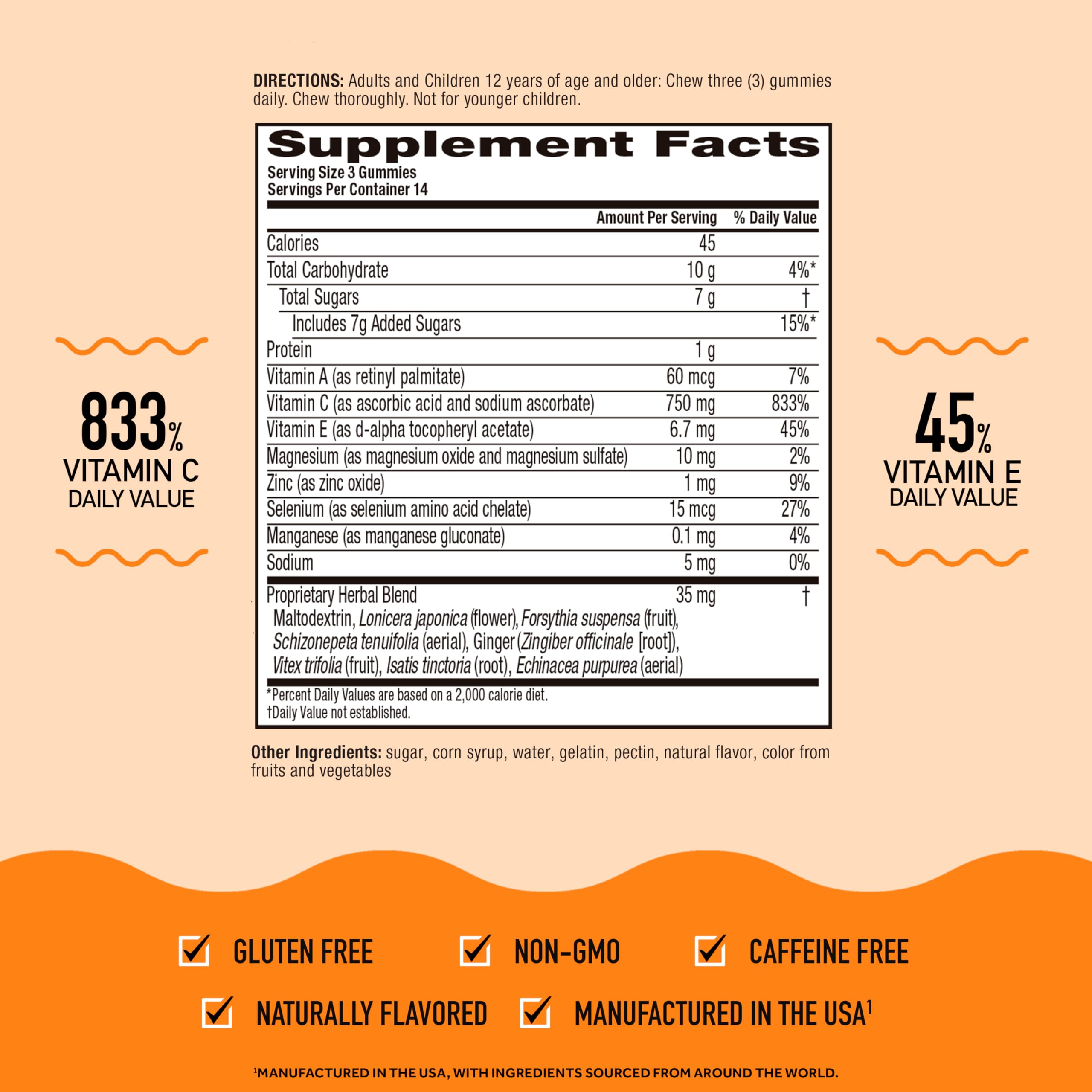 Airborne Vitamin C Gummies for Adults – Immune Support

