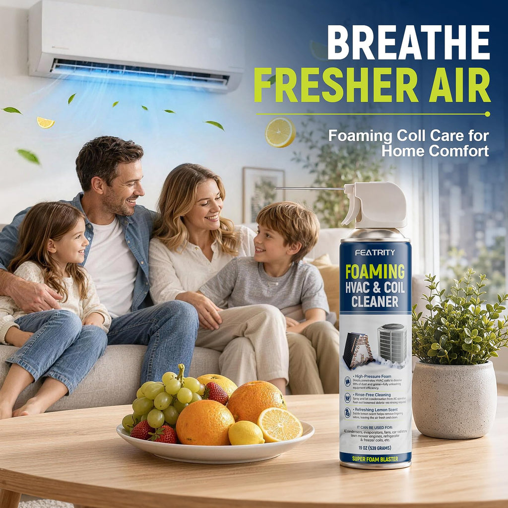 Foaming AC Coil Cleaner for Home HVAC – No-Rinse Foam

