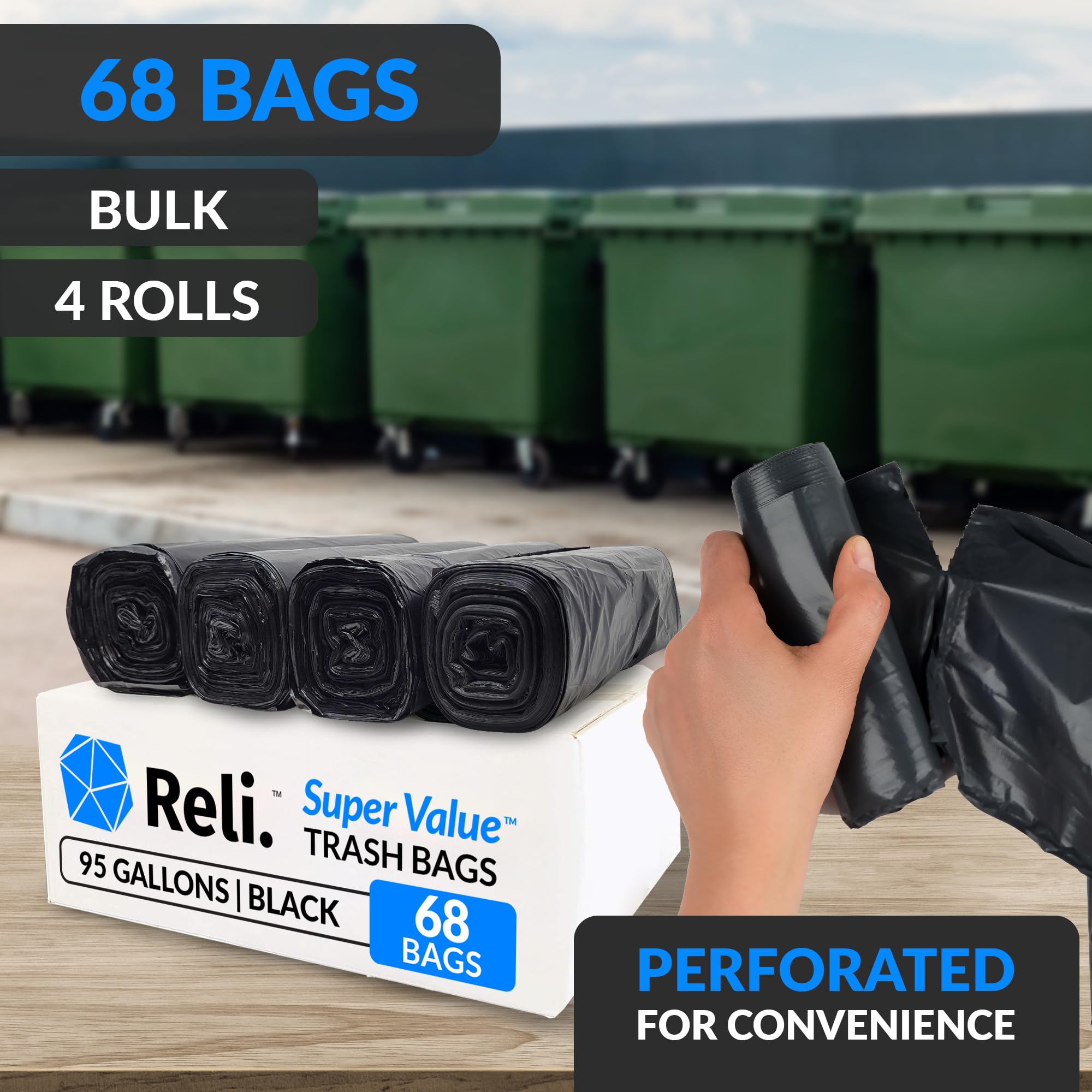 Reli. Trash Bags – Durable Waste Bags


