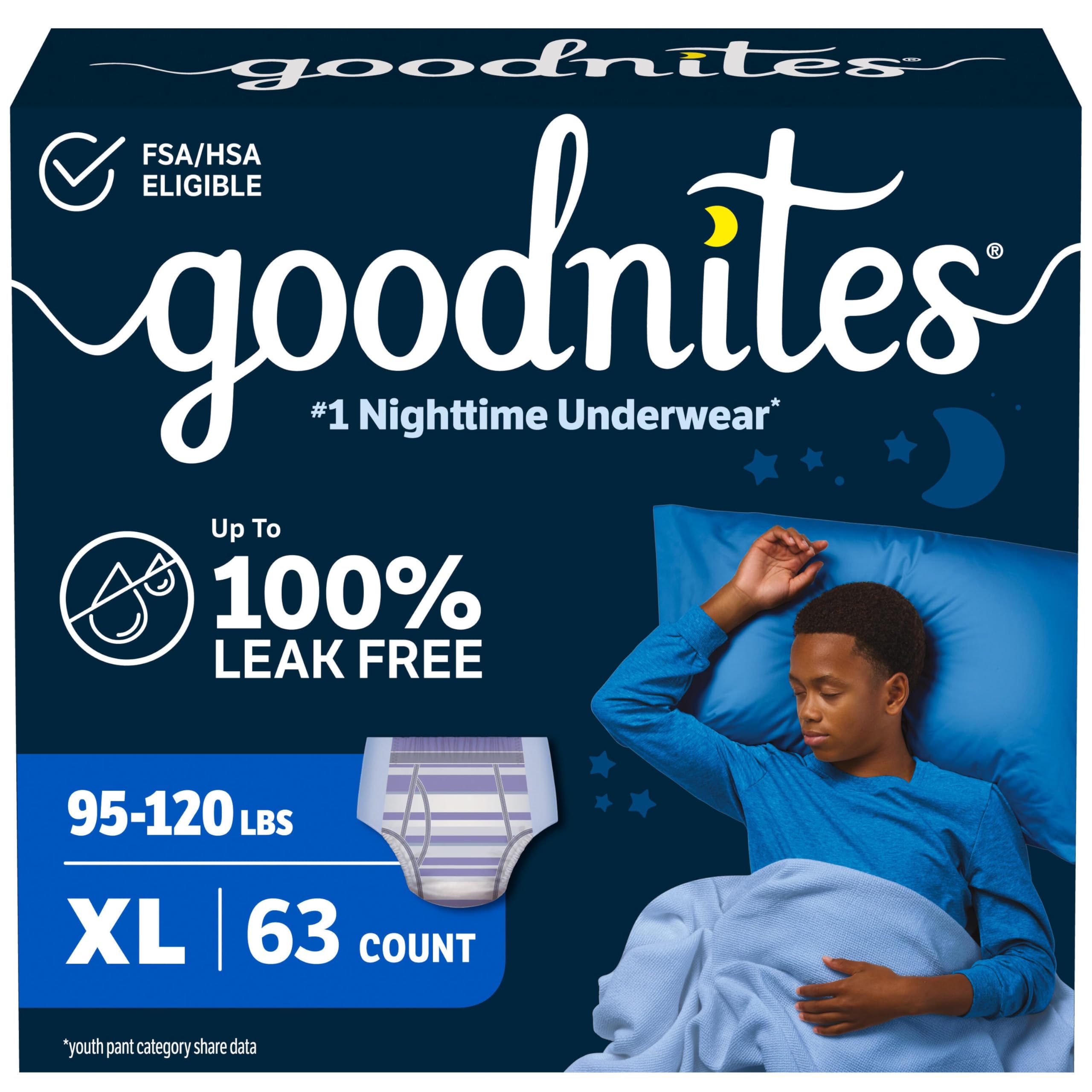 Goodnites Nighttime Bedwetting Underwear for Boys