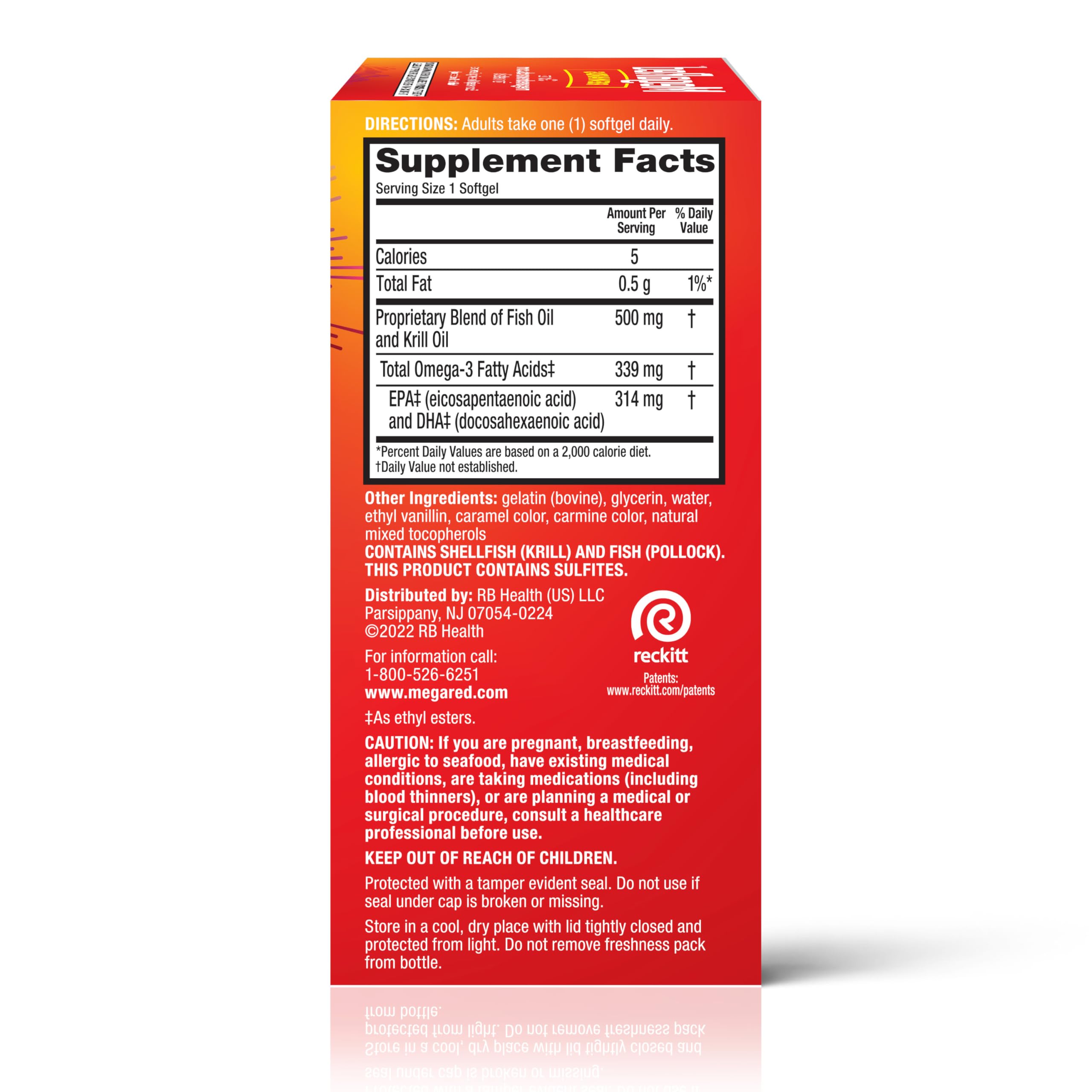 MegaRed Omega 3 Fish Oil & Krill Oil Softgels

