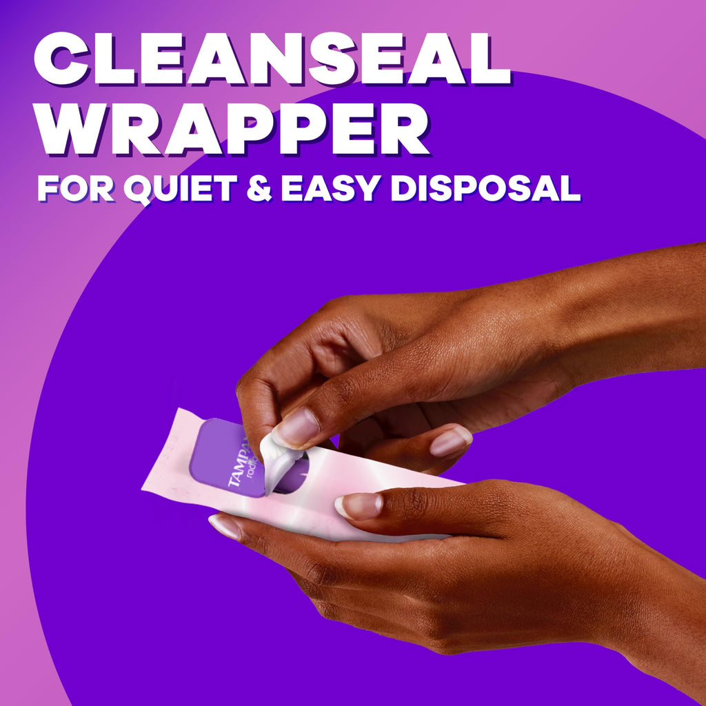 Tampax Radiant Tampons Unscented | LeakGuard Braid

