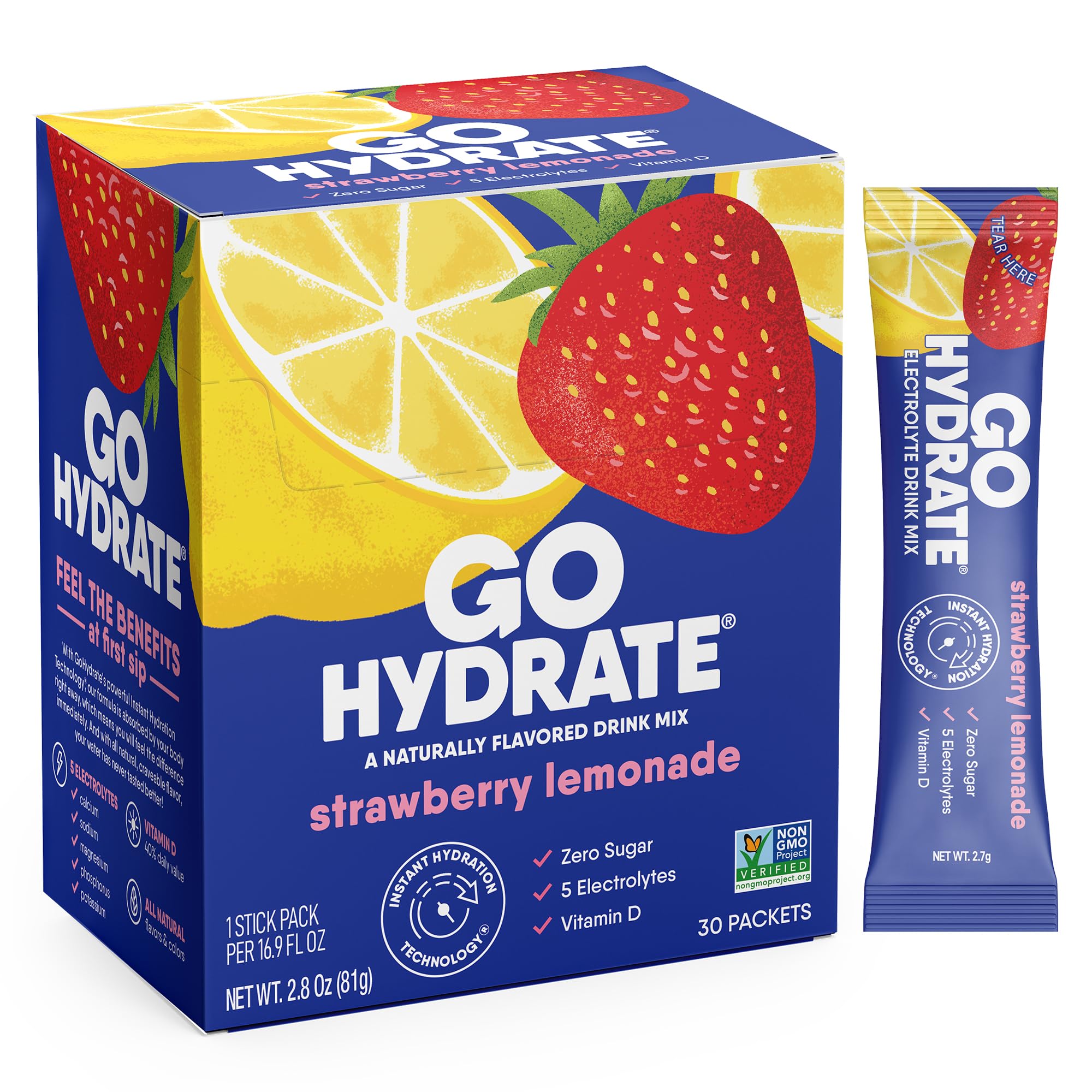 GoHydrate Electrolyte Powder - Low Sodium Sugar Free Hydration