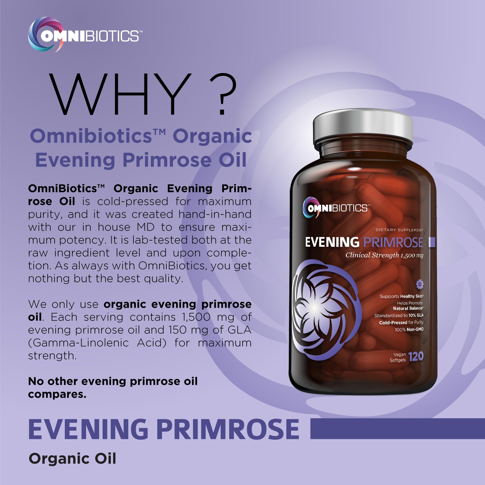 OmniBiotics Evening Primrose Oil for Women - Hormone Balance

