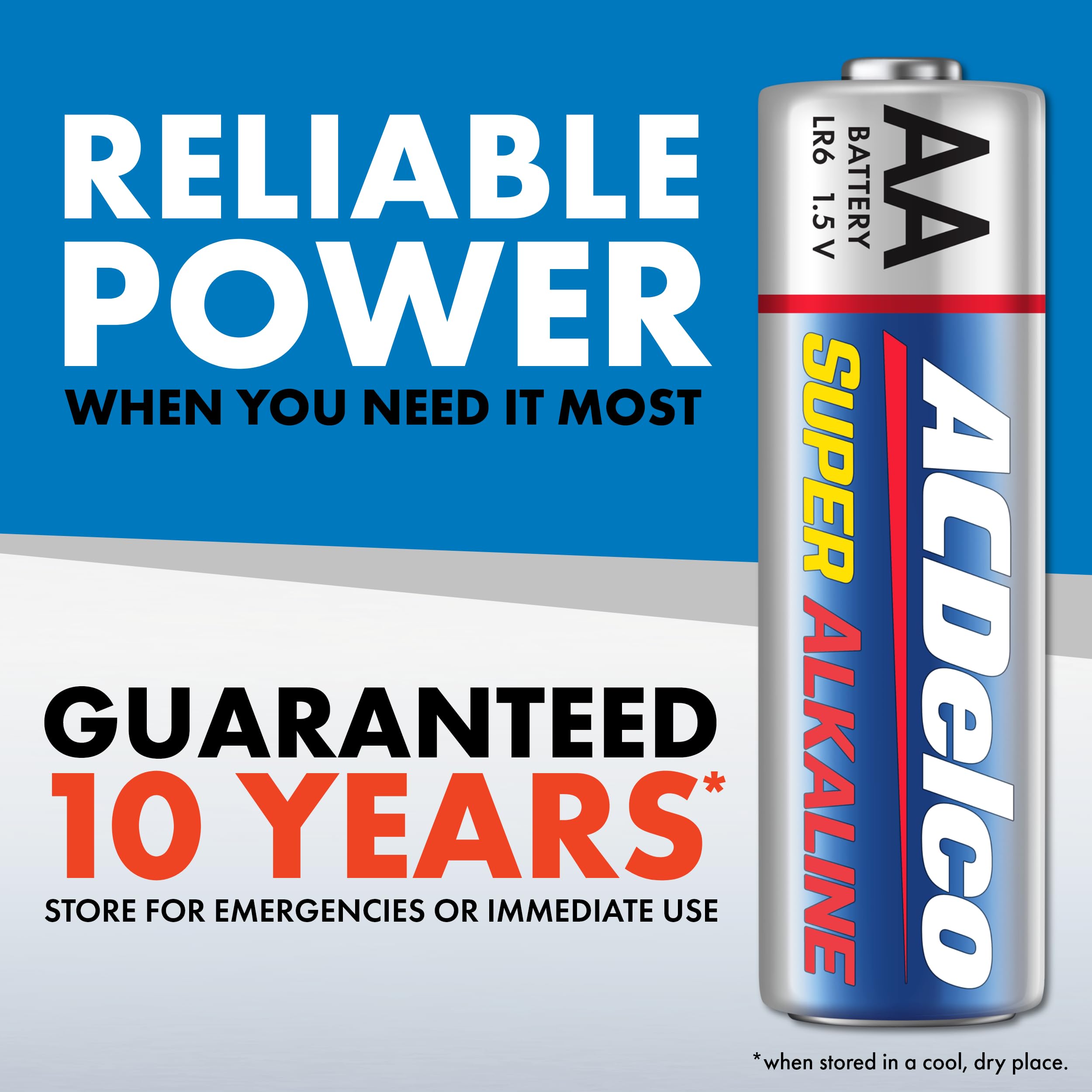 ACDelco AA Alkaline Batteries - Long-Lasting Power

