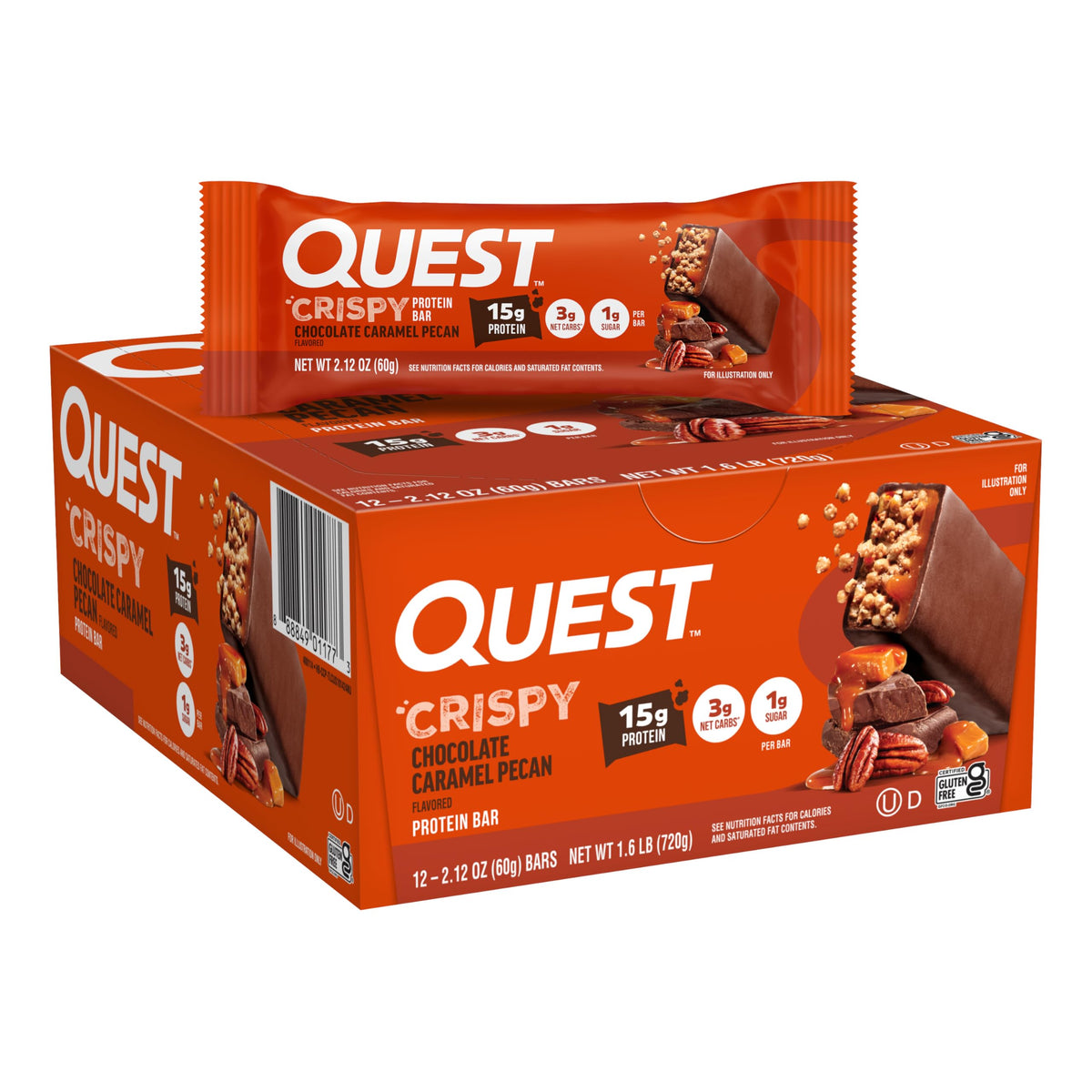 Quest Crispy Protein Bar, 18g Protein, Gluten Free, Keto Friendly