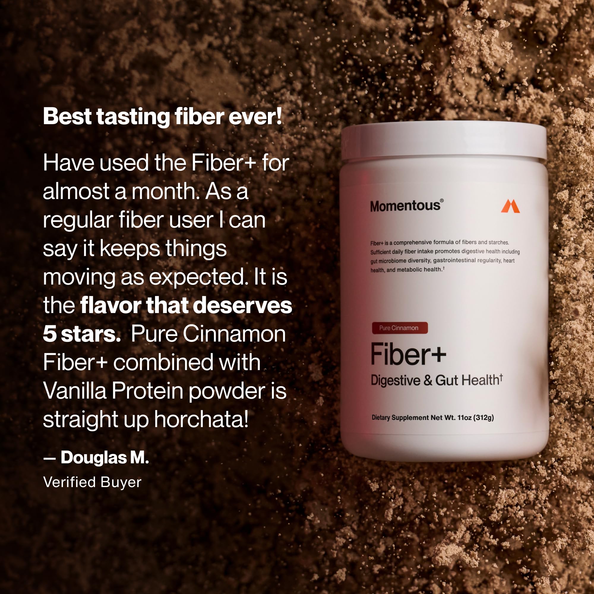 Momentous Fiber+ Multi-Source Fiber Powder for Digestive Support

