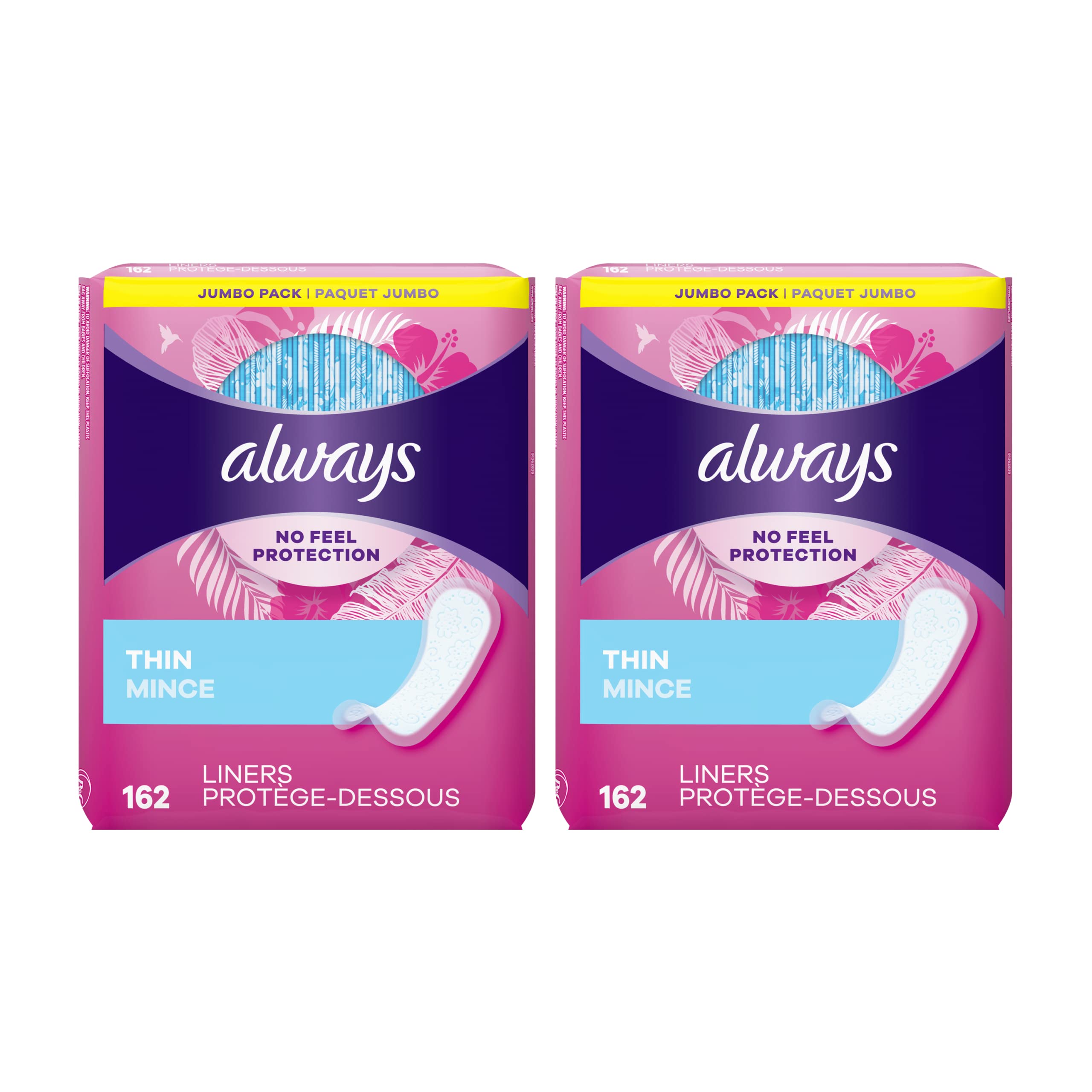 Always Daily Fresh Thin Panty Liners for Light Protection