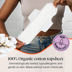 Cora Organic Cotton Topsheet Pads | Overnight Protection

