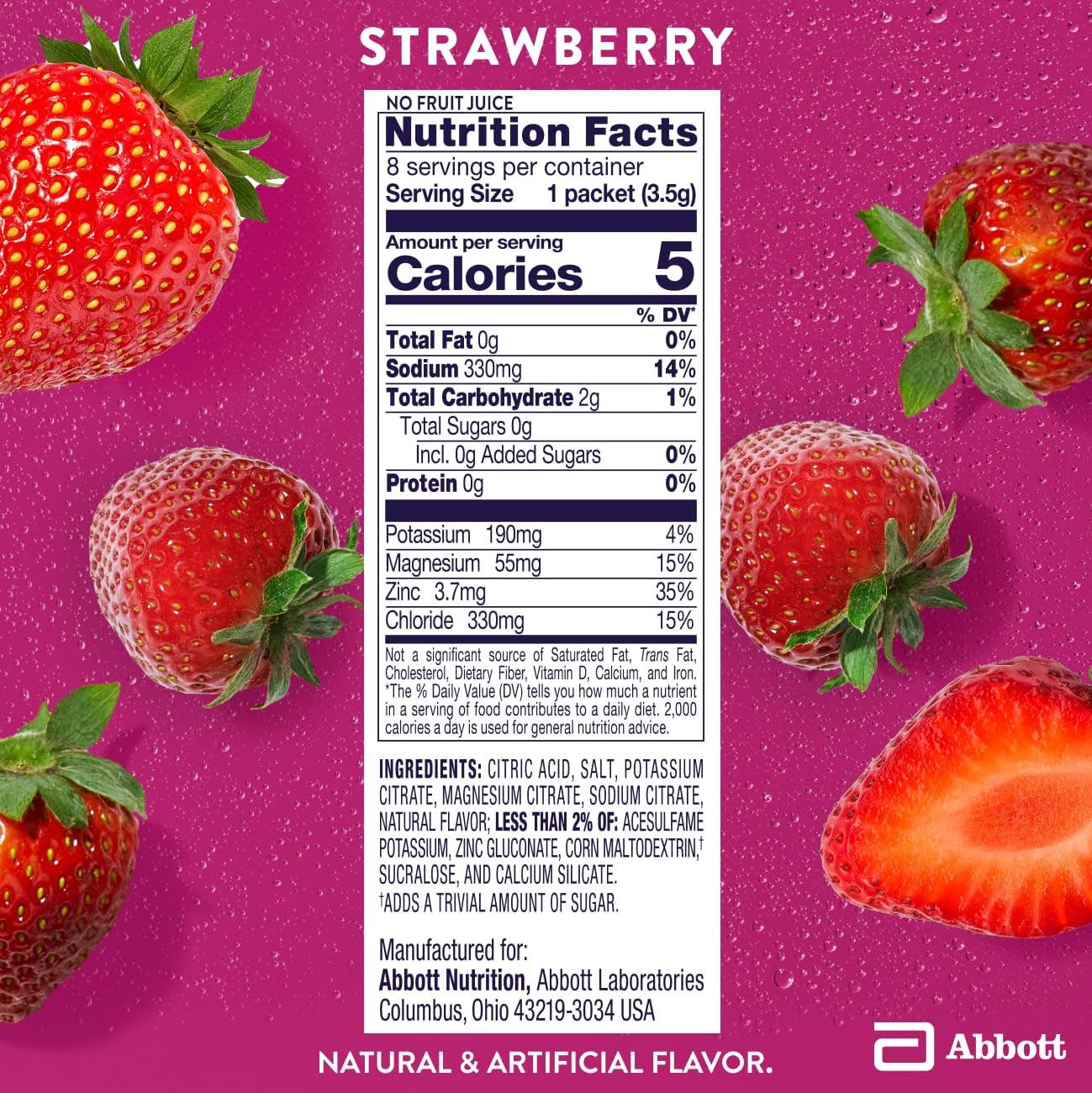 Pedialyte Electrolyte Drink Mix Zero Sugar | Hydration

