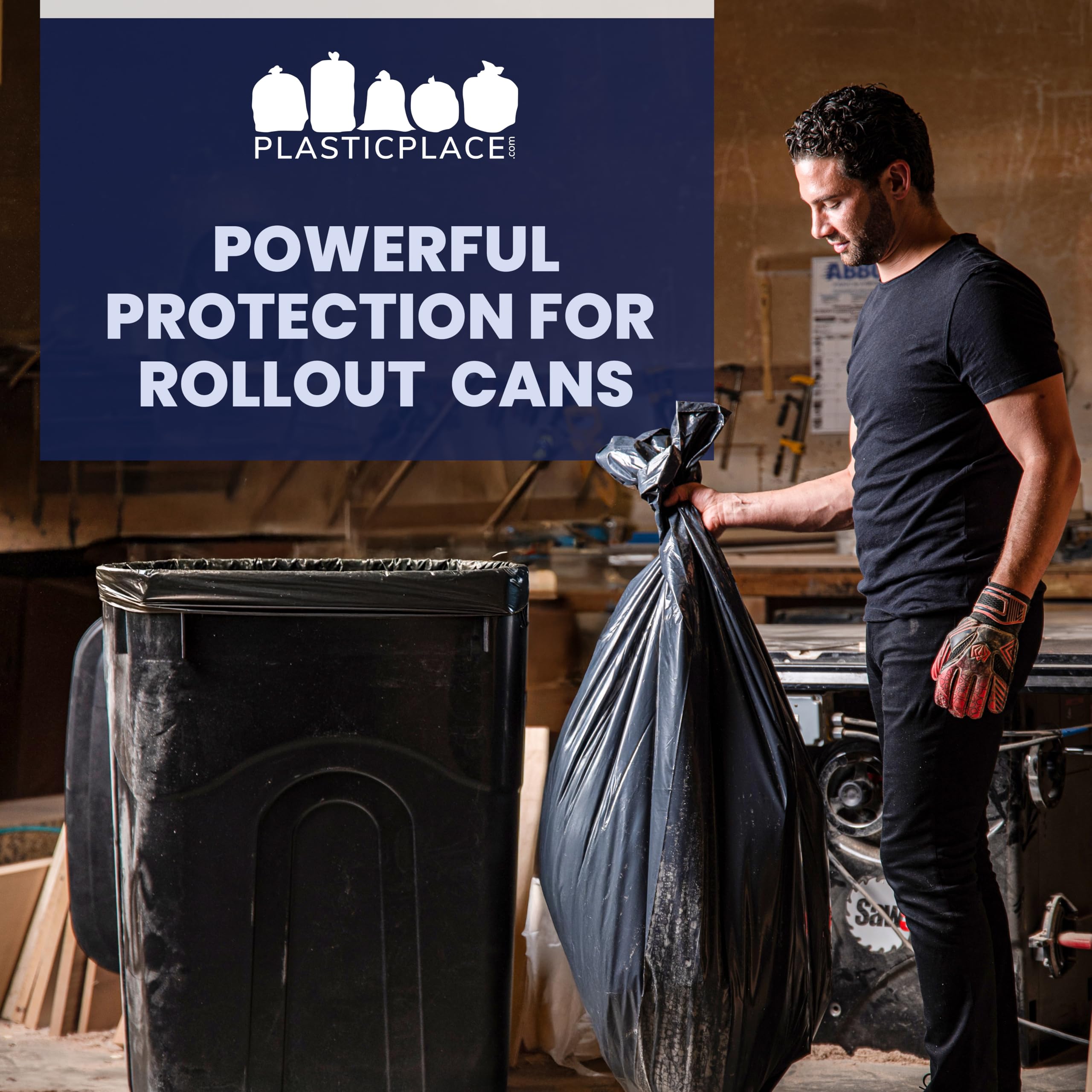 Plasticplace Trash Bags 95-96 Gallon Heavy-Duty 1.5 Mil

