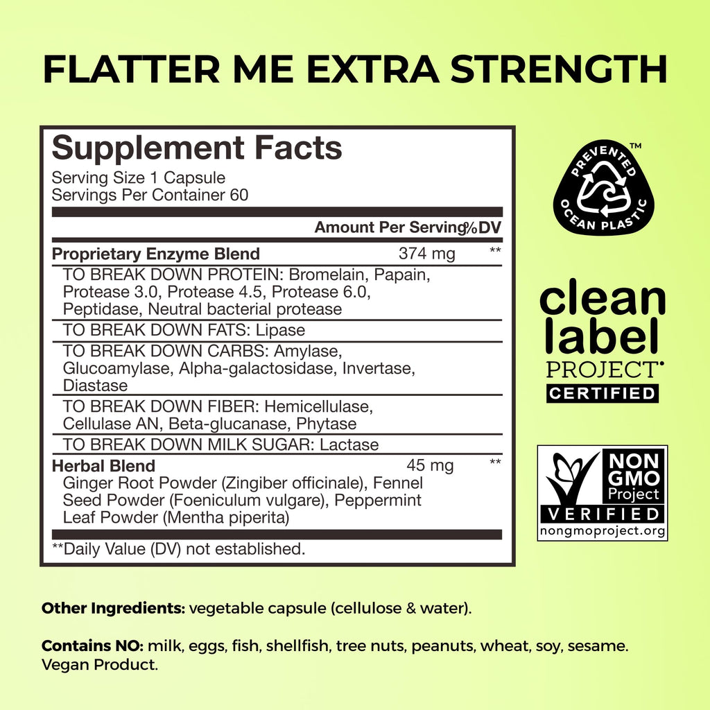 HUM Flatter Me Digestive Enzymes for Debloating and Digestion

