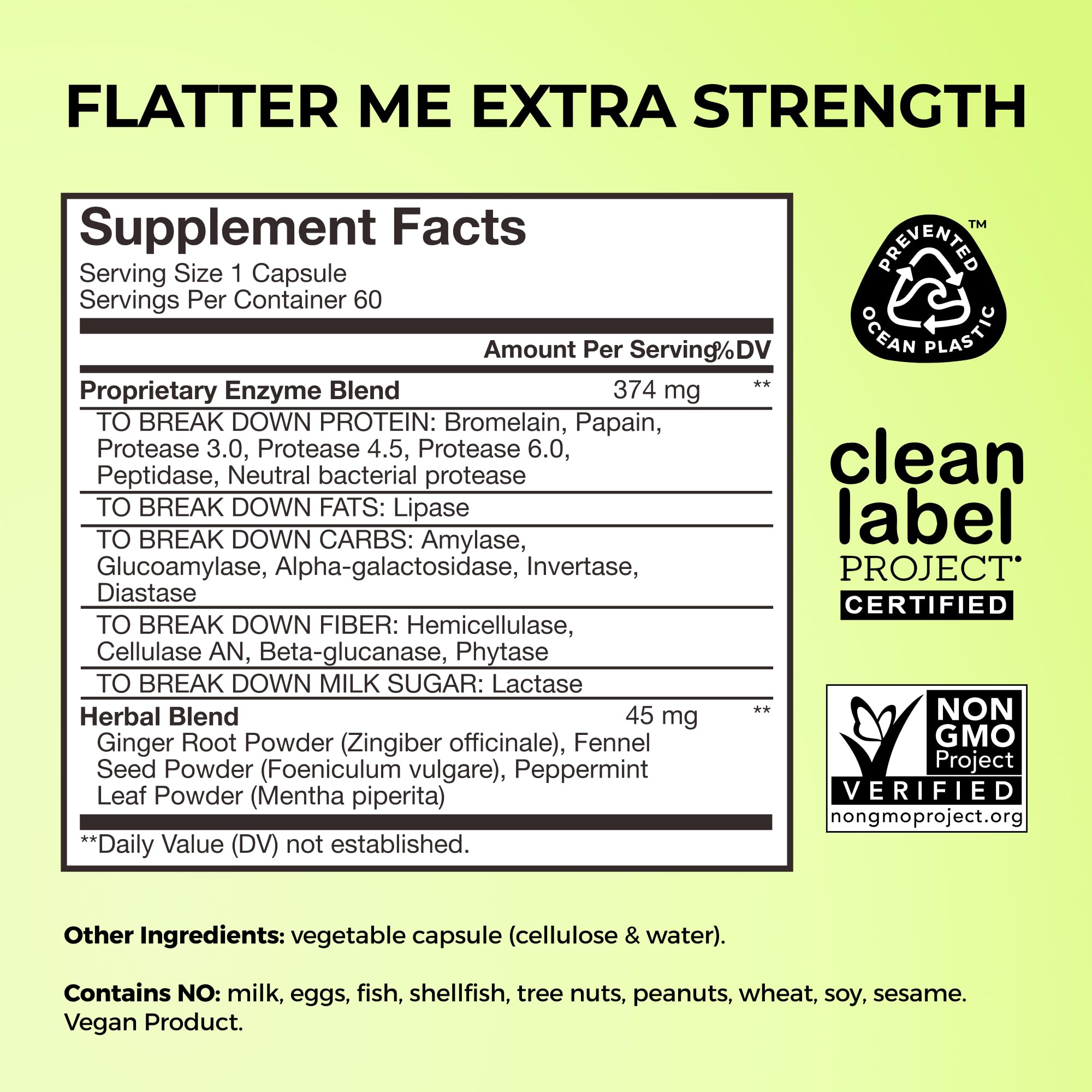HUM Flatter Me Digestive Enzymes for Debloating and Digestion


