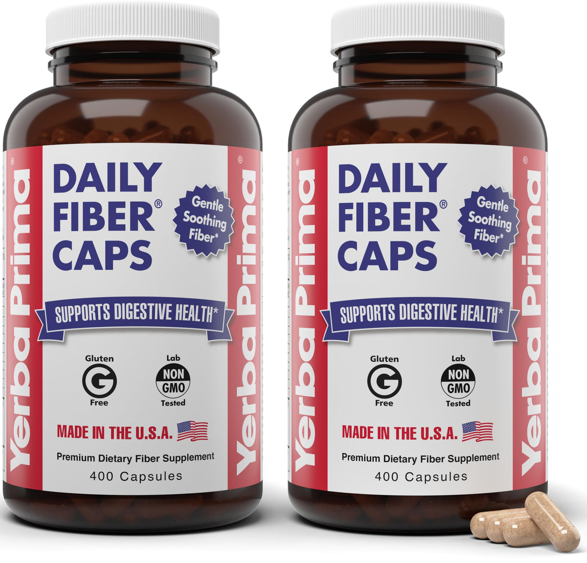 Yerba Prima Daily Fiber Formula with Five Fiber Types - Dietary Supplement