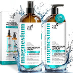 ArtNaturals Magnesium Oil Spray & Body Lotion Set for Sleep & Muscle Relief