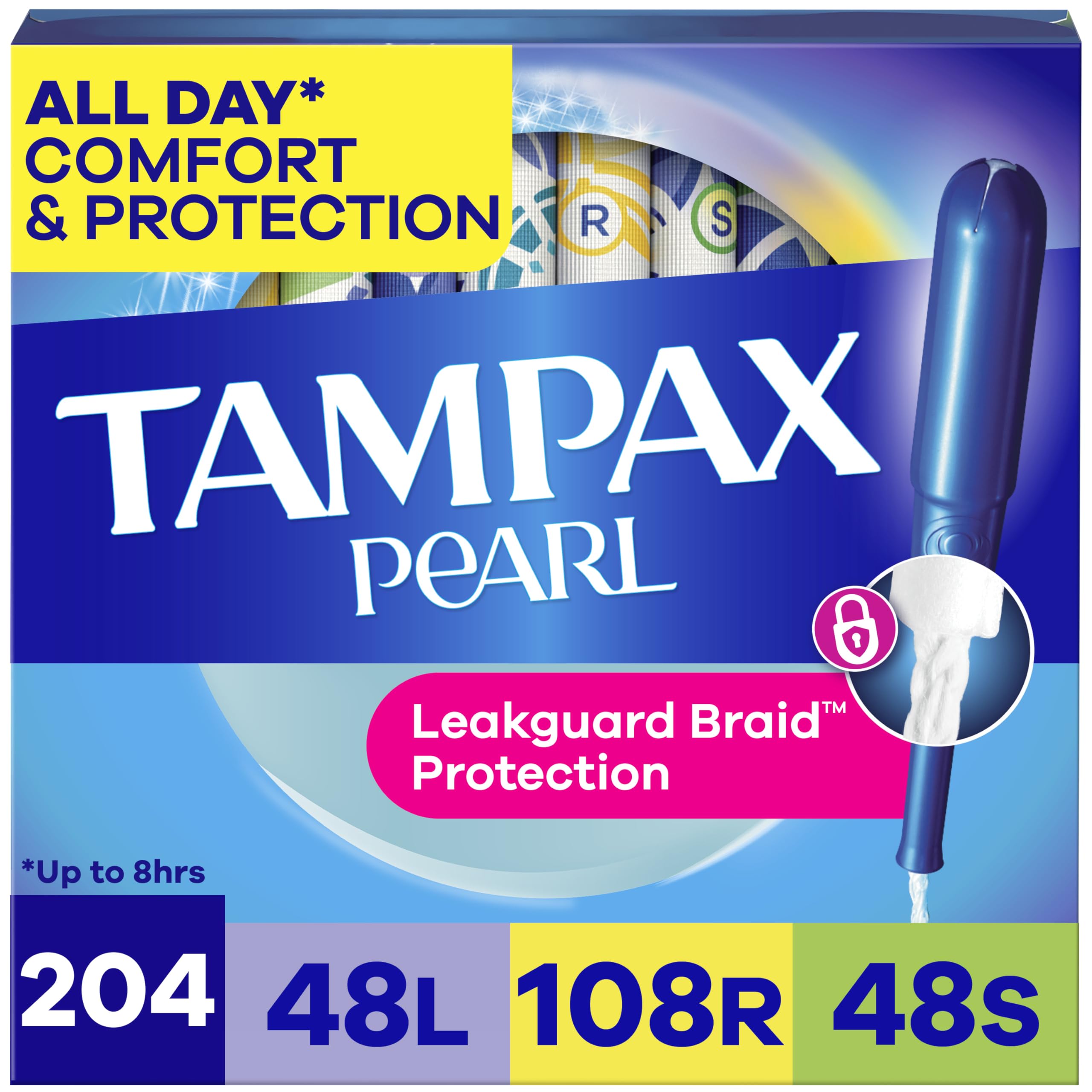 Tampax Pearl Tampons with LeakGuard Braid – Unscented