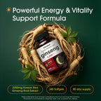 NatureBell Panax Ginseng Softgels Energy & Immune Support

