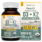 Organic Plant D3 + K2 Vitamin D3 K2 Supplement MenaQ7 MK7

