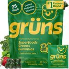 Grüns Adult Greens Gummies Multivitamin with Prebiotic Fiber

