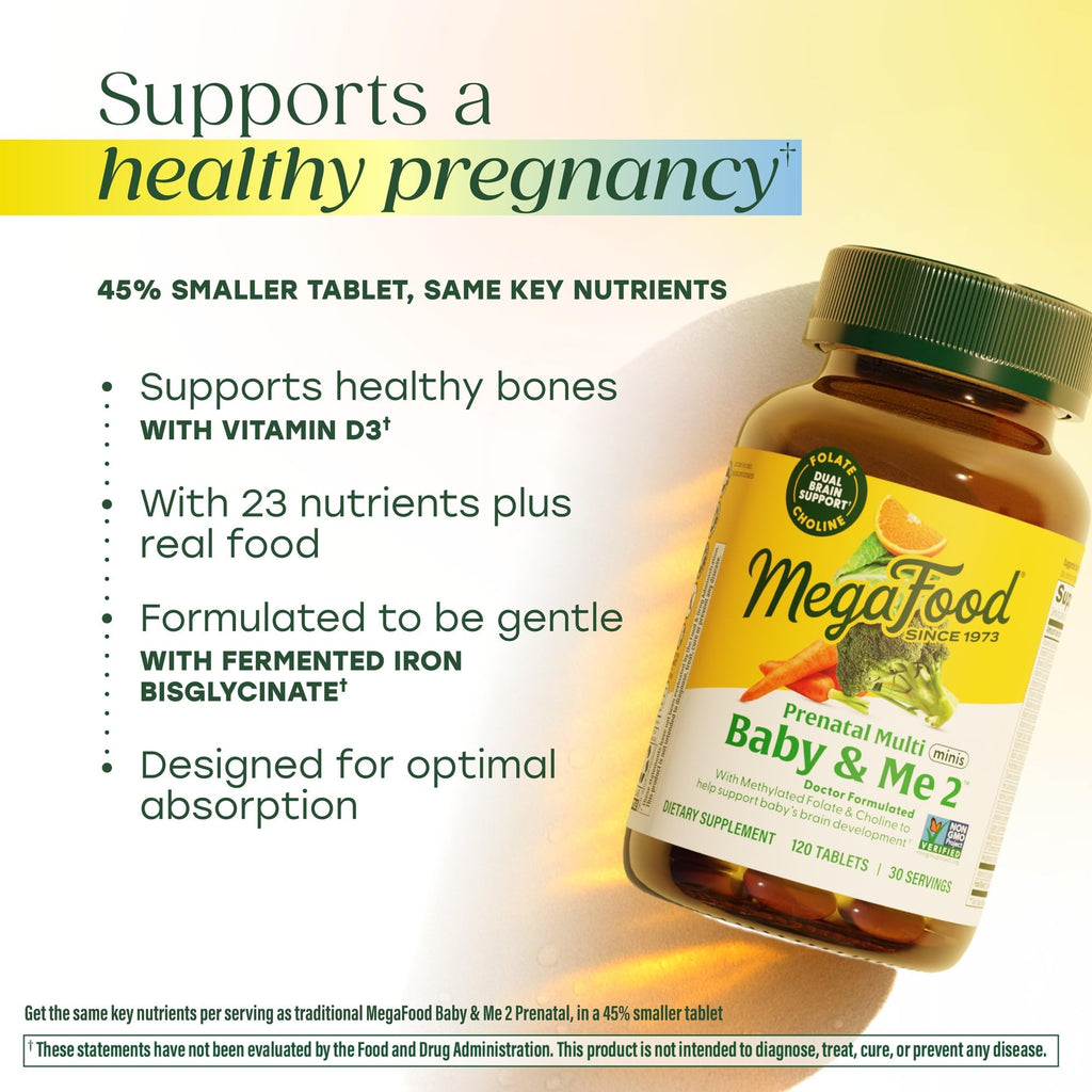 MegaFood Baby & Me 2 Prenatal Minis - Prenatal Vitamin

