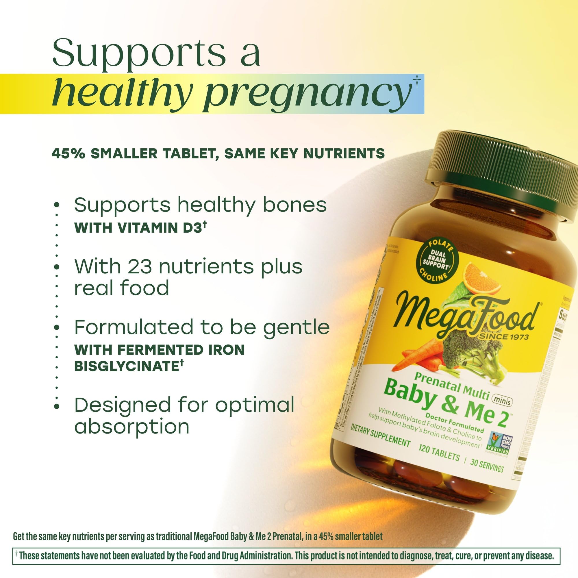 MegaFood Baby & Me 2 Prenatal Minis - Prenatal Vitamin

