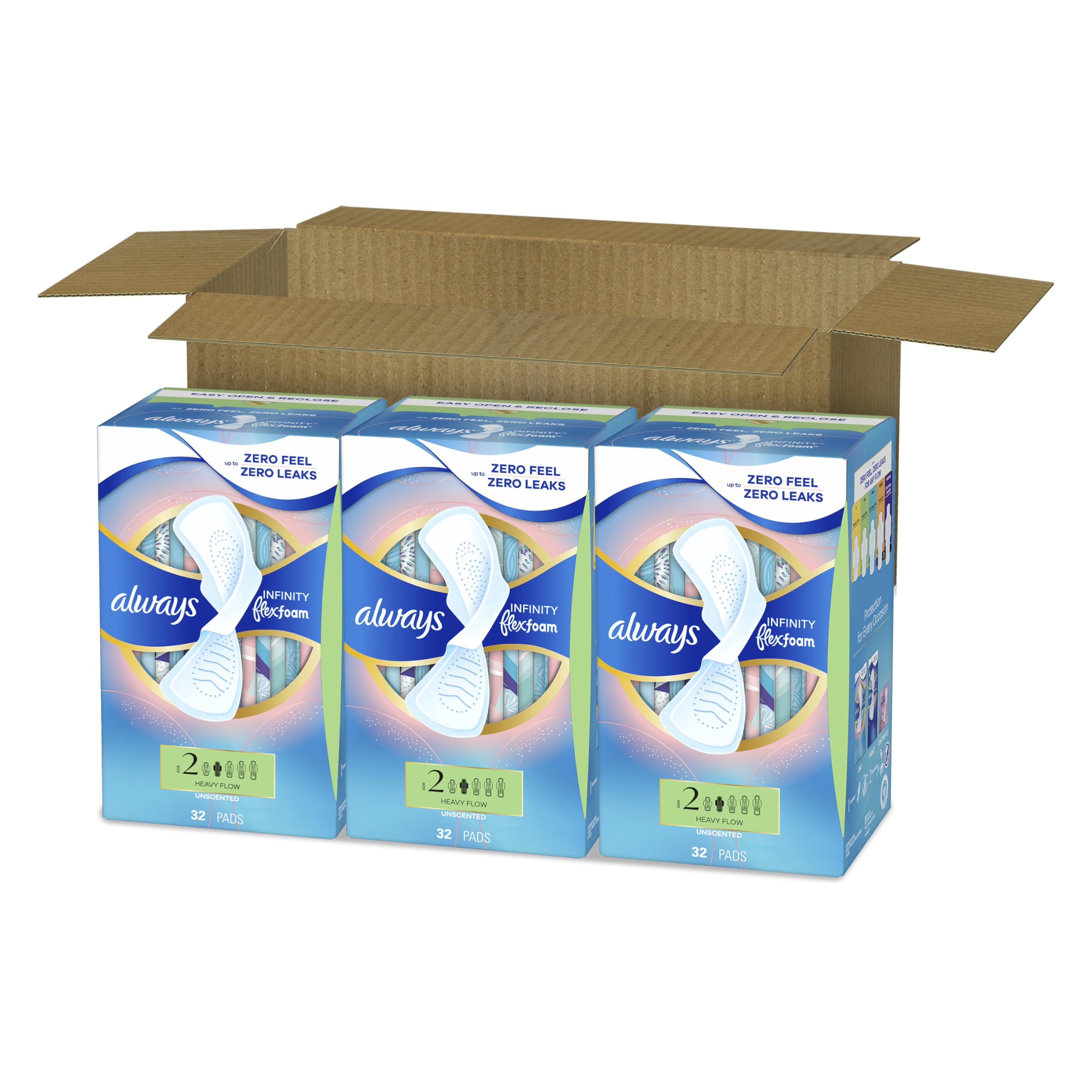 Always Infinity FlexFoam Pads for Women | Dermatologically Tested

