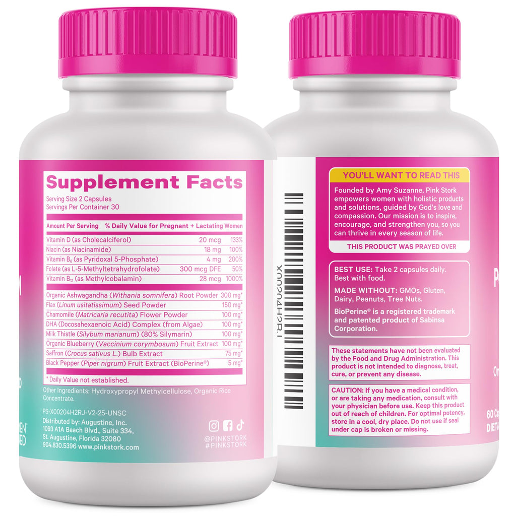 Pink Stork Postpartum Mood Support – Postnatal Supplement


