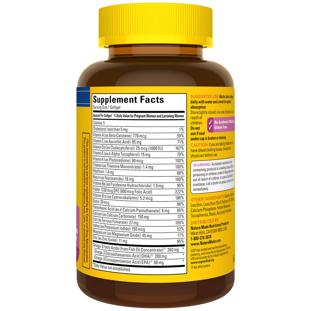 Nature Made Prenatal Vitamins with Folic Acid + DHA

