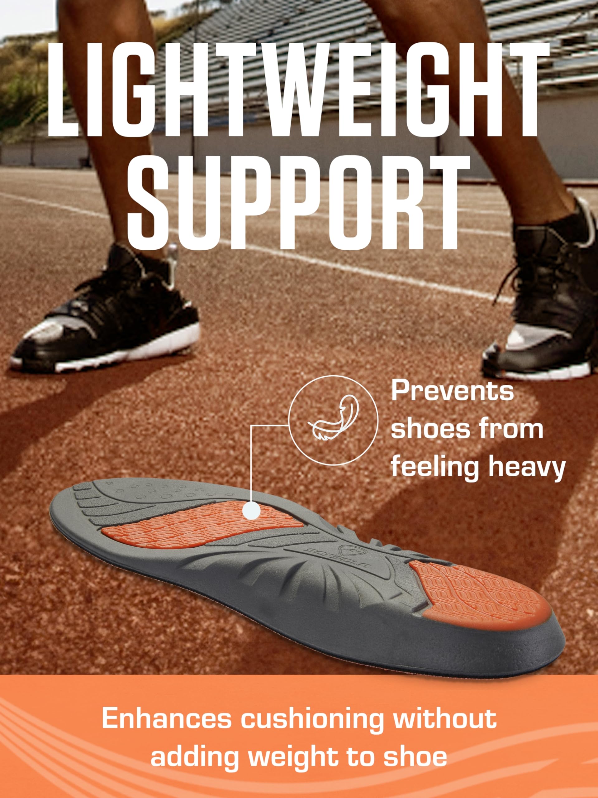 SOF SOLE ATHLETE Insoles: Gel Cushioning & Moisture Control

