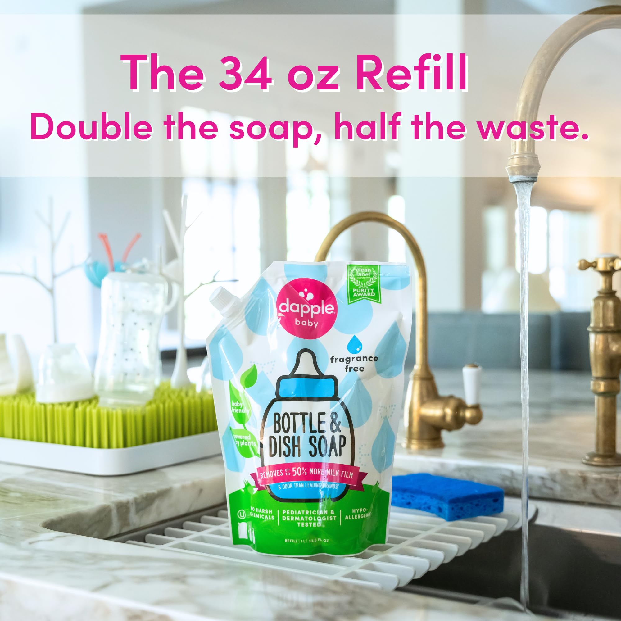 Dapple Baby Bottle & Dish Soap Refill Pouch Cleaner


