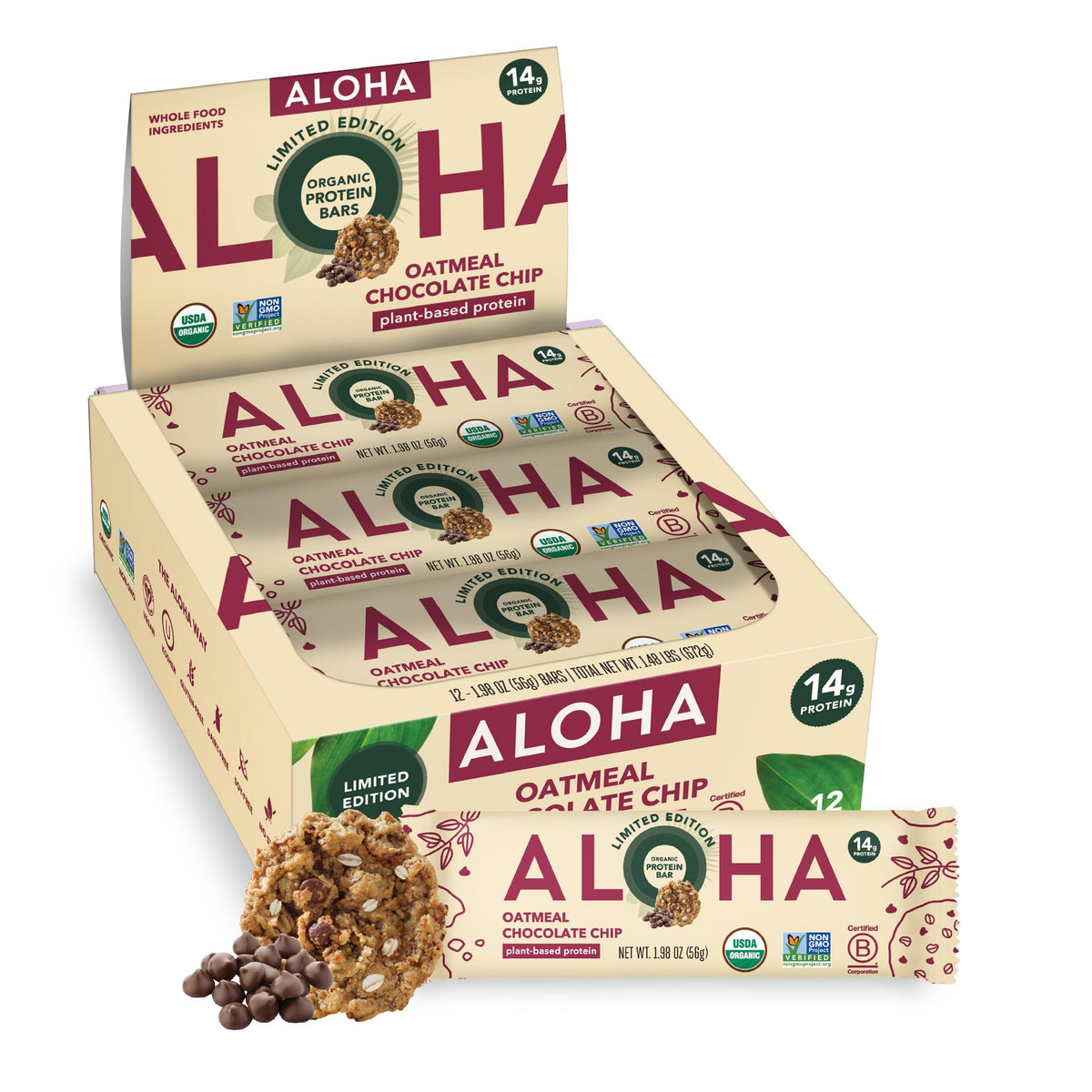 ALOHA Organic Plant Based Protein Bars