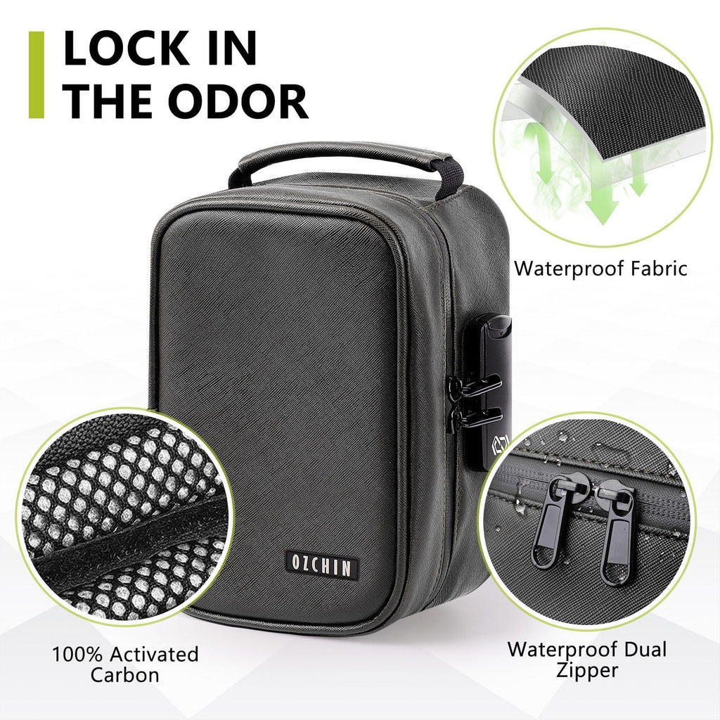 OZCHIN Smell Proof Bag with Lock - Odorless Organizer Case

