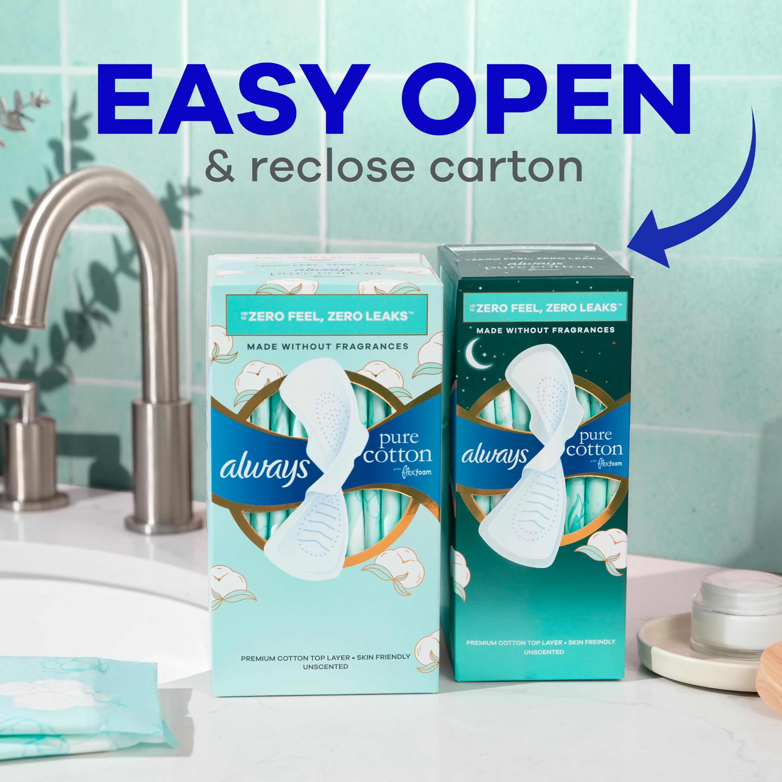 Always Pure Cotton Feminine Pads | Skin-Friendly Protection

