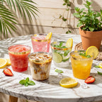 Decorative Rim Disposable Plastic Cups – BPA-Free

