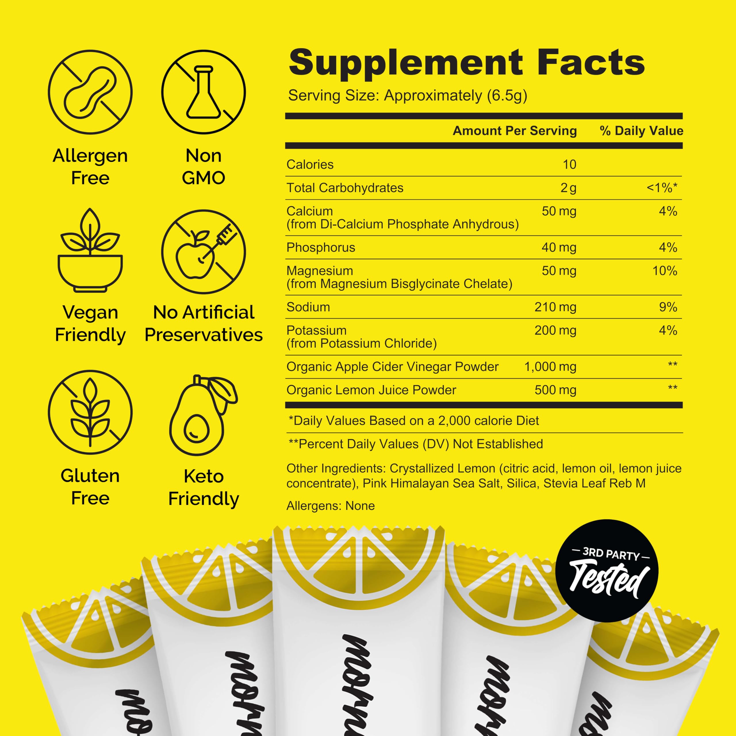 Morning Routine Electrolyte Powder | Lemon ACV Sea Salt

