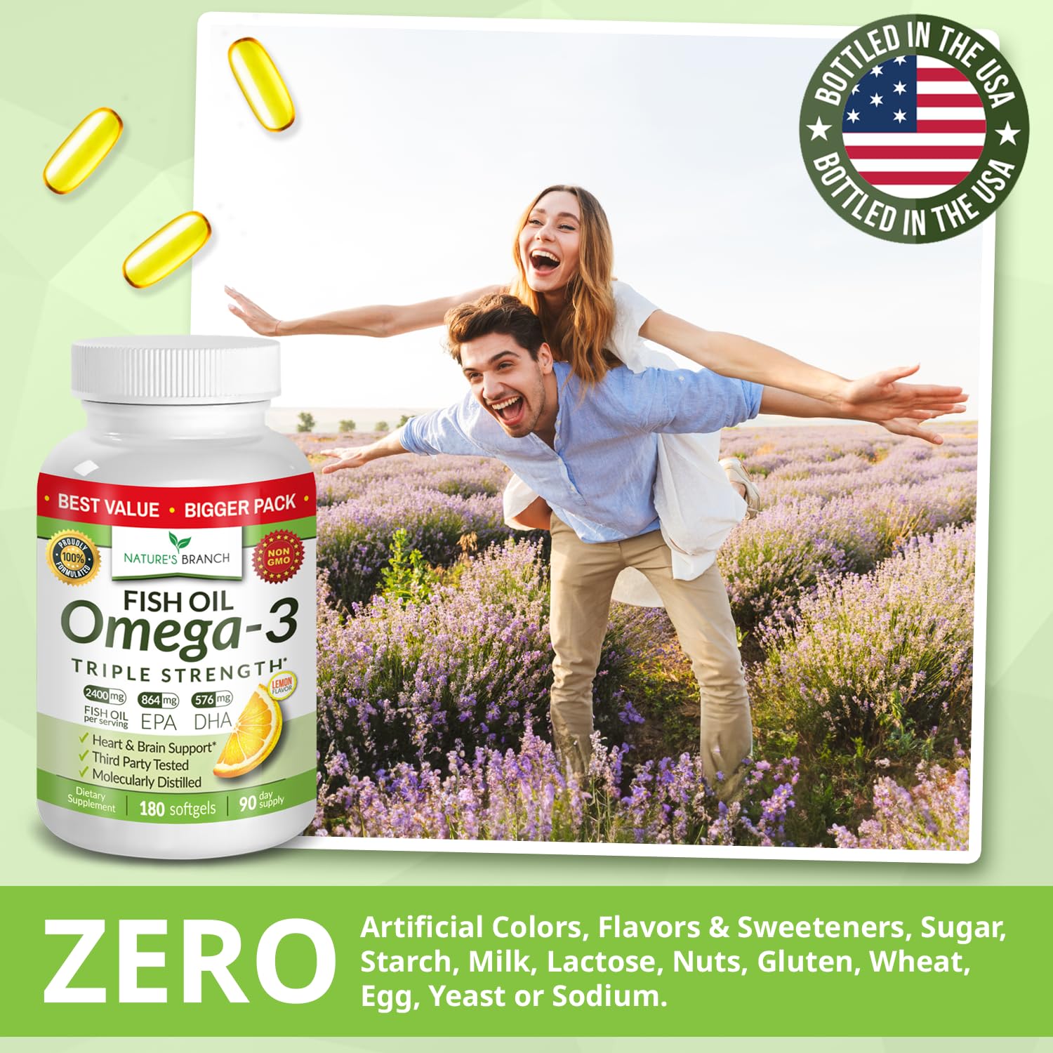 Omega-3 Fish Oil Triple Strength – Burpless Lemon

