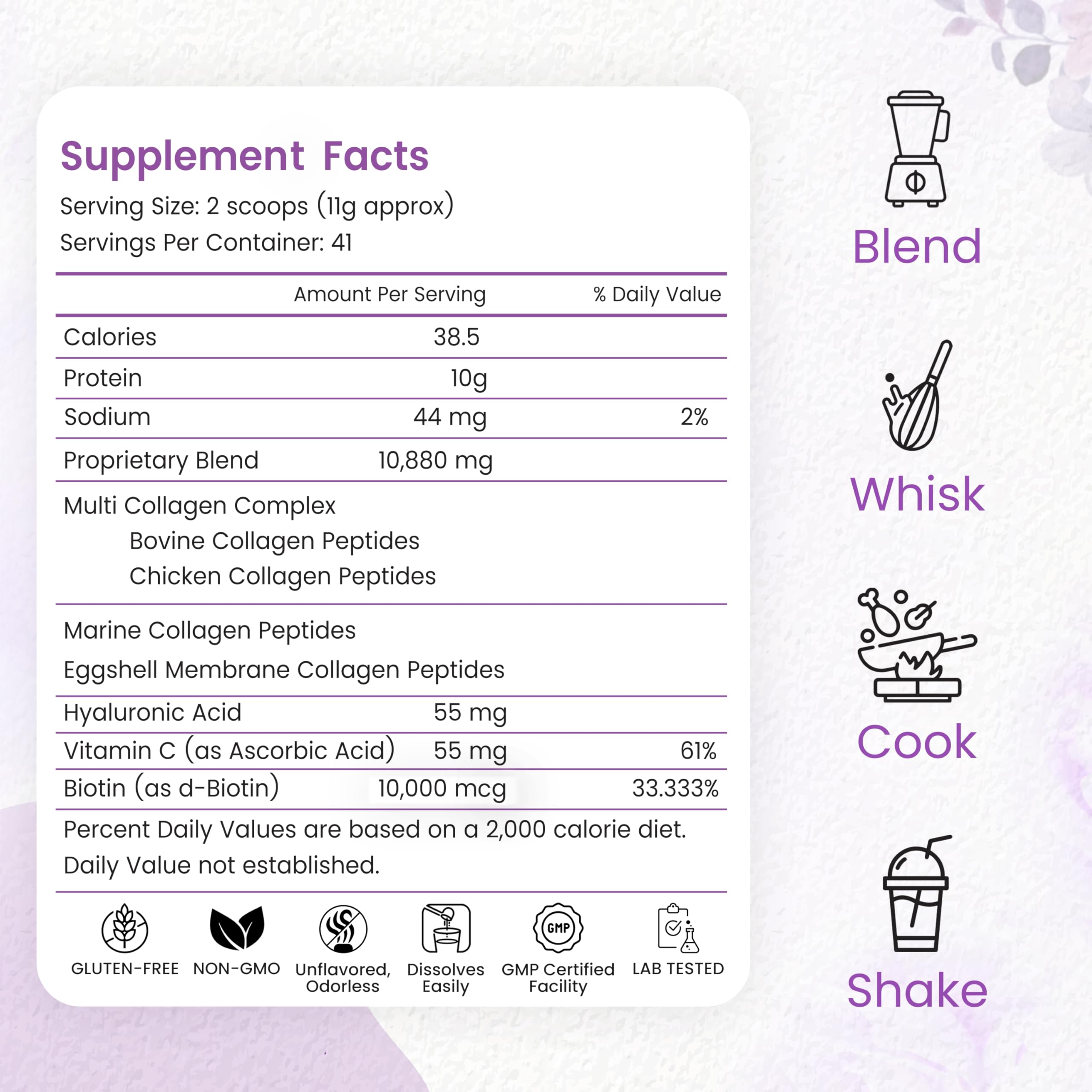 Multi Collagen Peptides Powder Unflavored Collagen Protein

