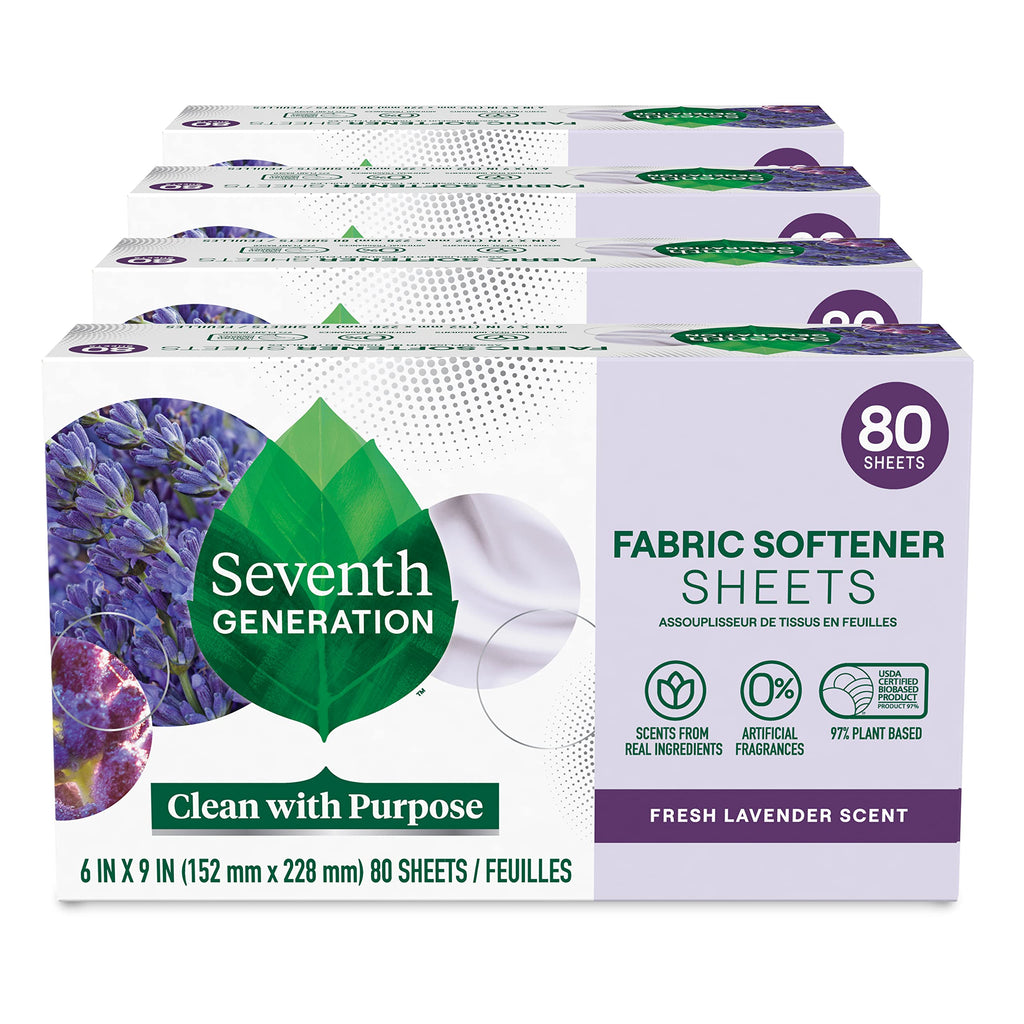 Seventh Generation Lavender Dryer Sheets with Essential Oils

