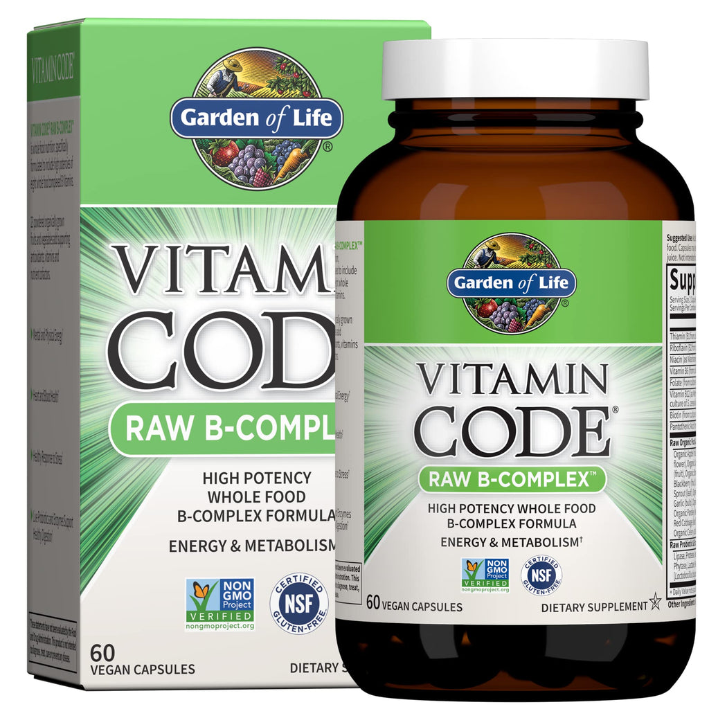 Garden of Life Vitamin B Complex - High Potency Vegan B Vitamins for Energy