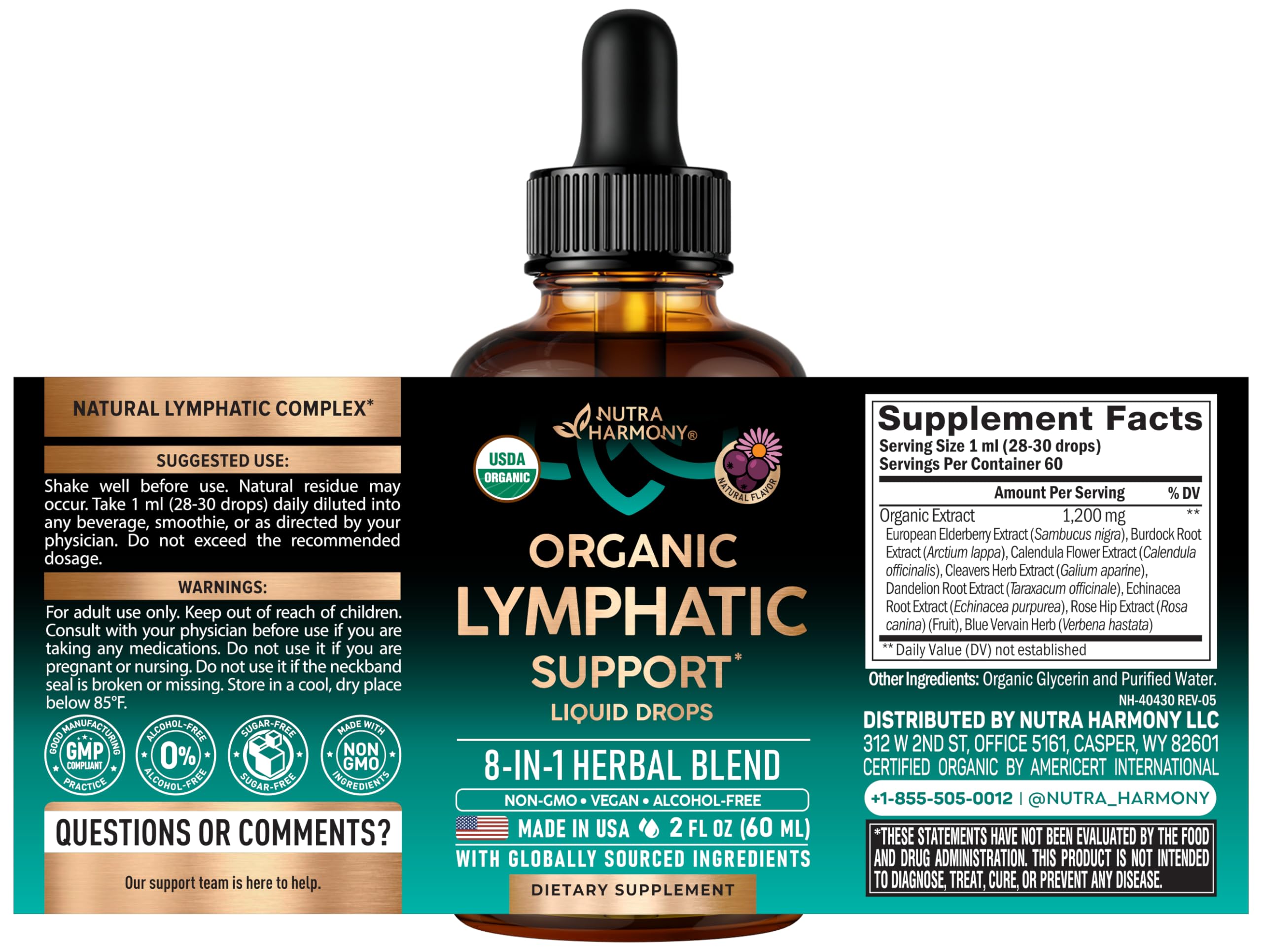 USDA Organic Lymphatic Drainage Supplement - Echinacea


