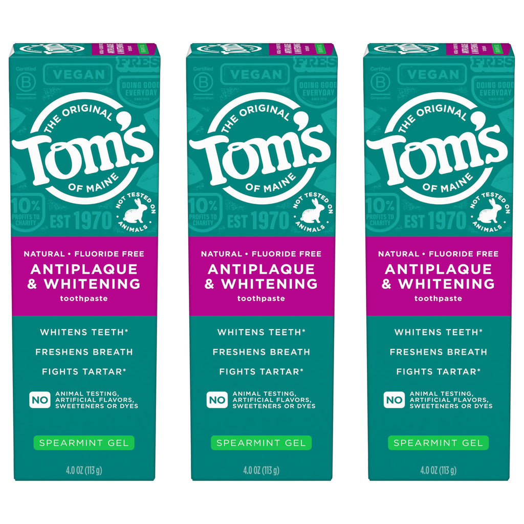 Tom's of Maine Antiplaque Whitening Fluoride Free Toothpaste

