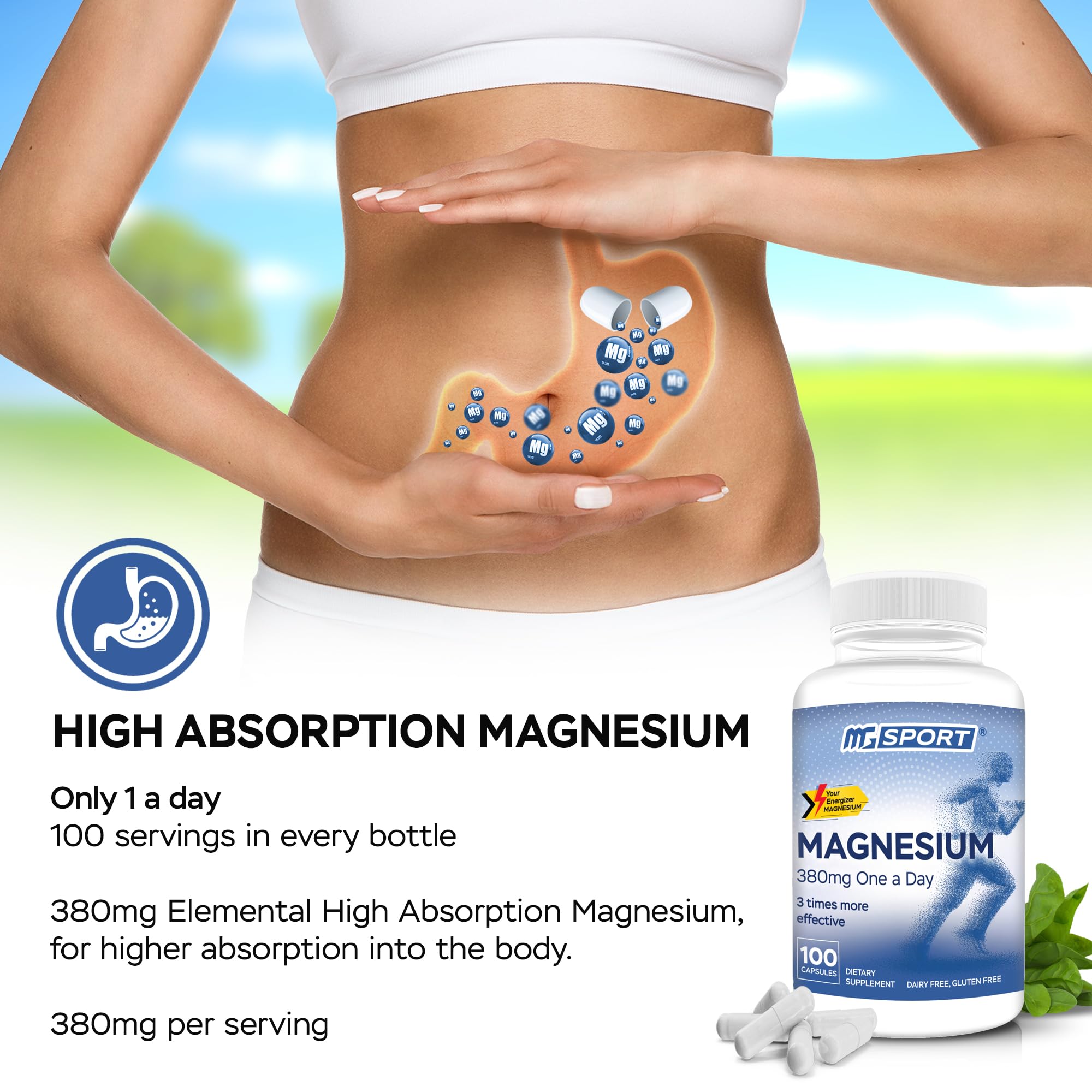 MgSport Magnesium Supplement for Muscle Support

