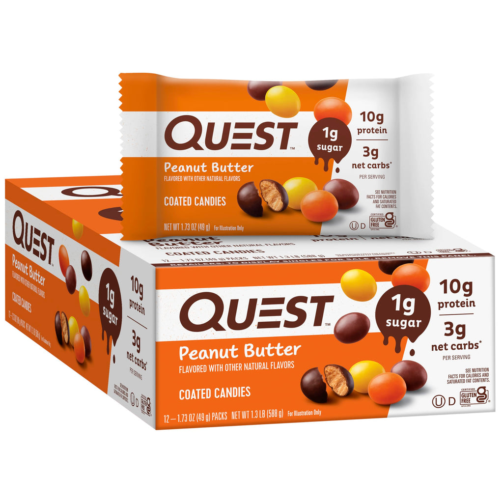 Quest Peanut Butter Coated Candies Gluten Free Keto Snack

