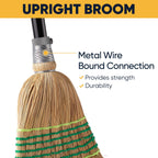 Yocada Heavy-Duty Corn Broom Indoor Outdoor

