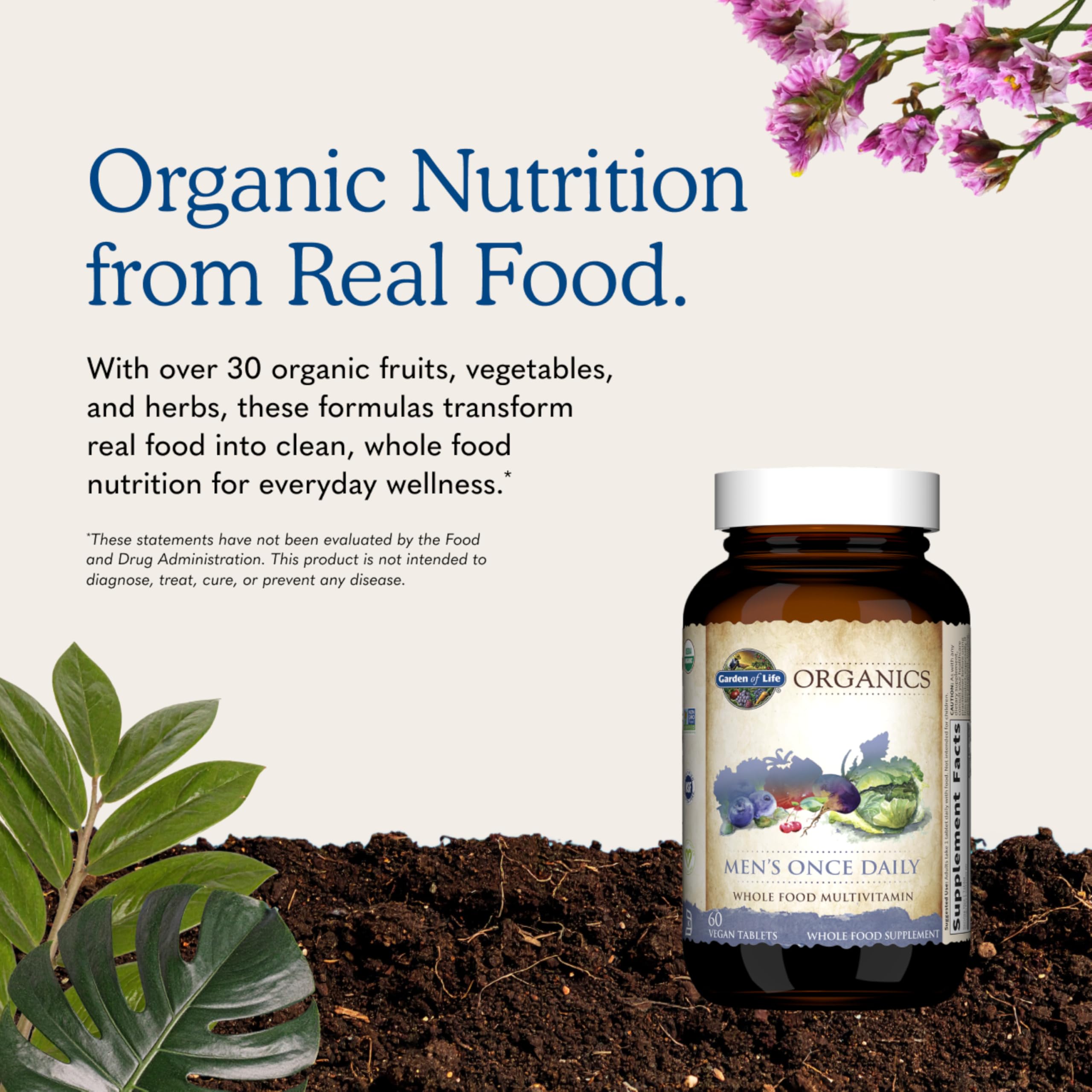 Garden of Life Men's Whole Food Multivitamin | Once Daily

