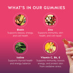 Biotin Gummies for Hair, Skin & Nails - 5,000 mcg Vegan

