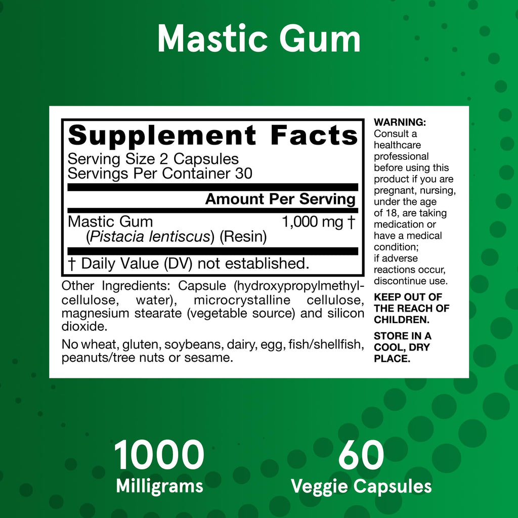 Jarrow Formulas Mastic Gum 1000 mg Veggie Capsules

