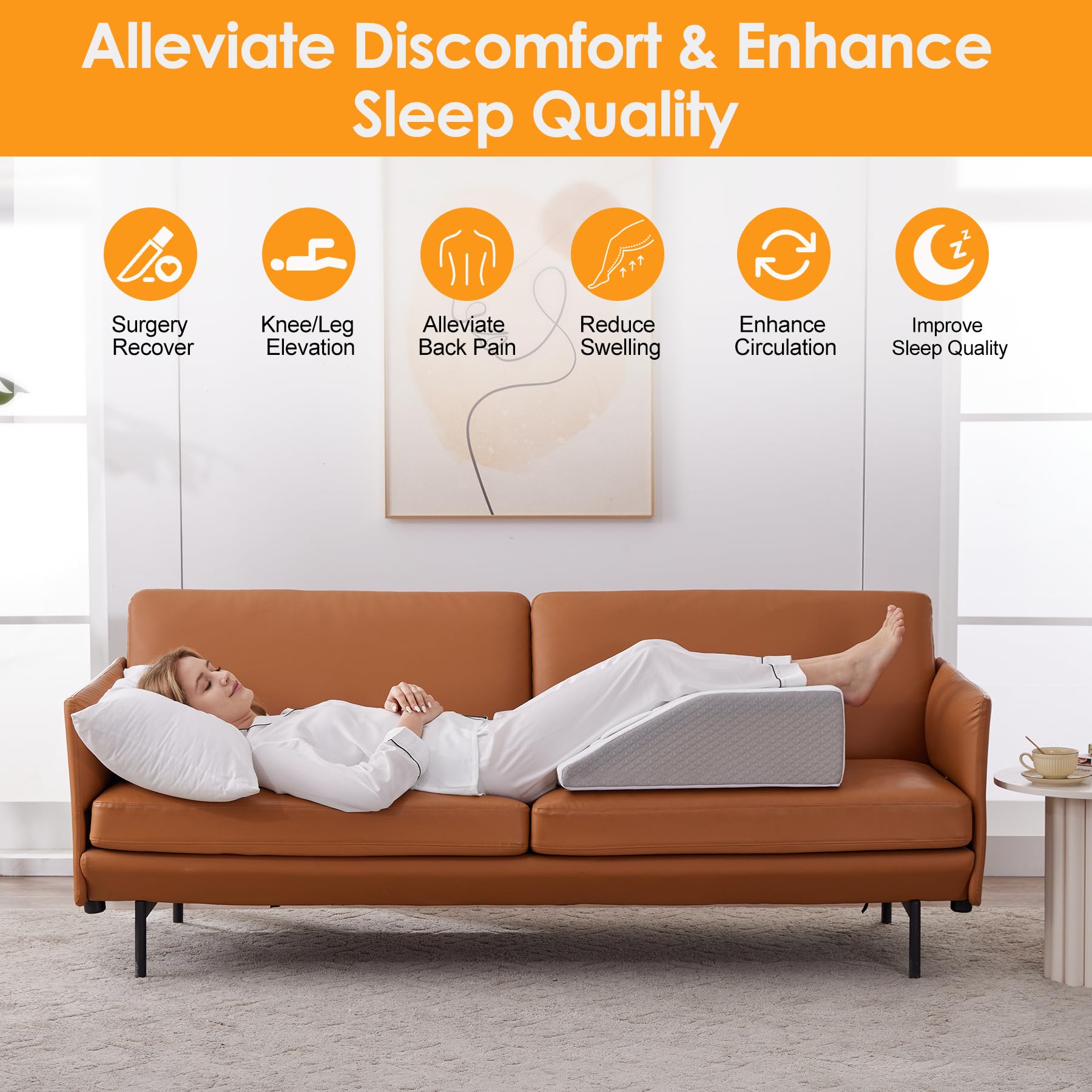 Ruqmuis Leg Elevation Pillow - Foam Wedge

