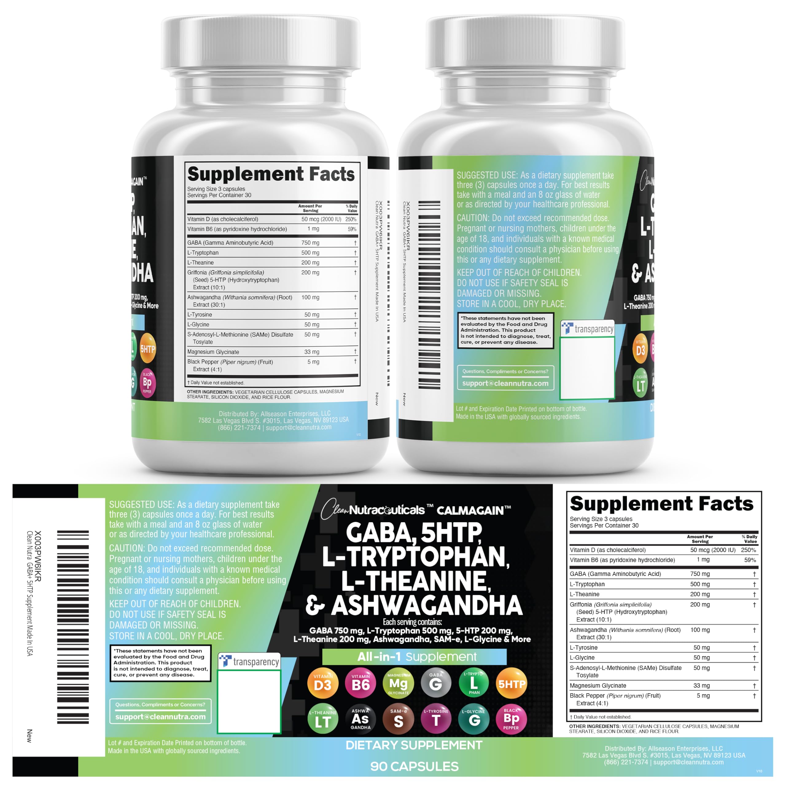 Mood Support CalmAgain by Clean Nutraceuticals

