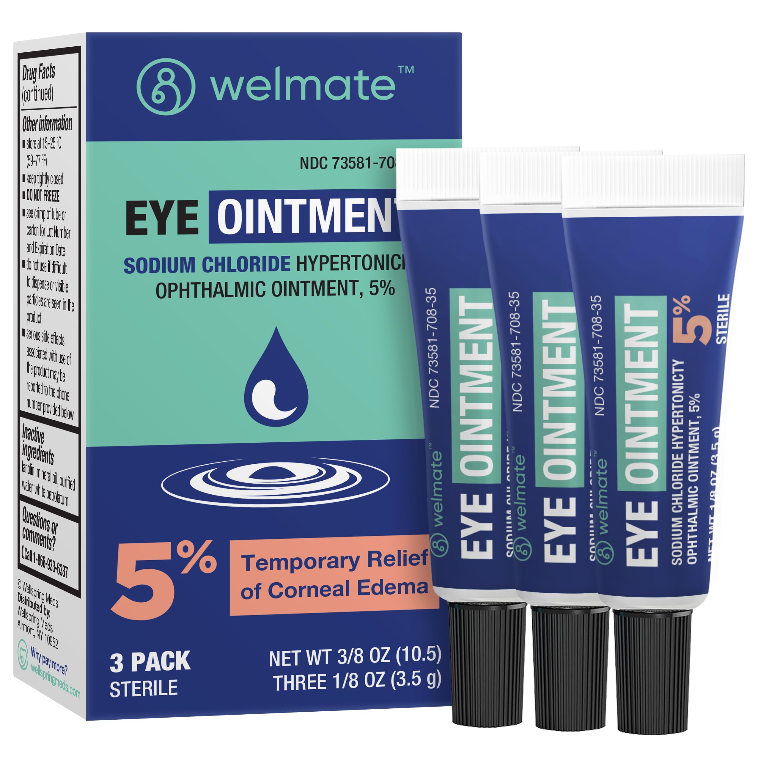 WELMATE Eye Ointment 5% Sodium Chloride Hypertonicity